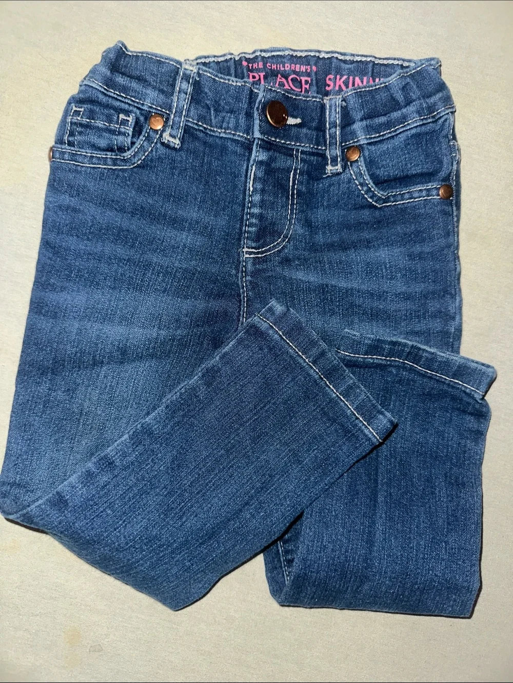 Kids Size 2T The Children's Place Girls Blue Skinny Jeans - Classic Indigo Wash